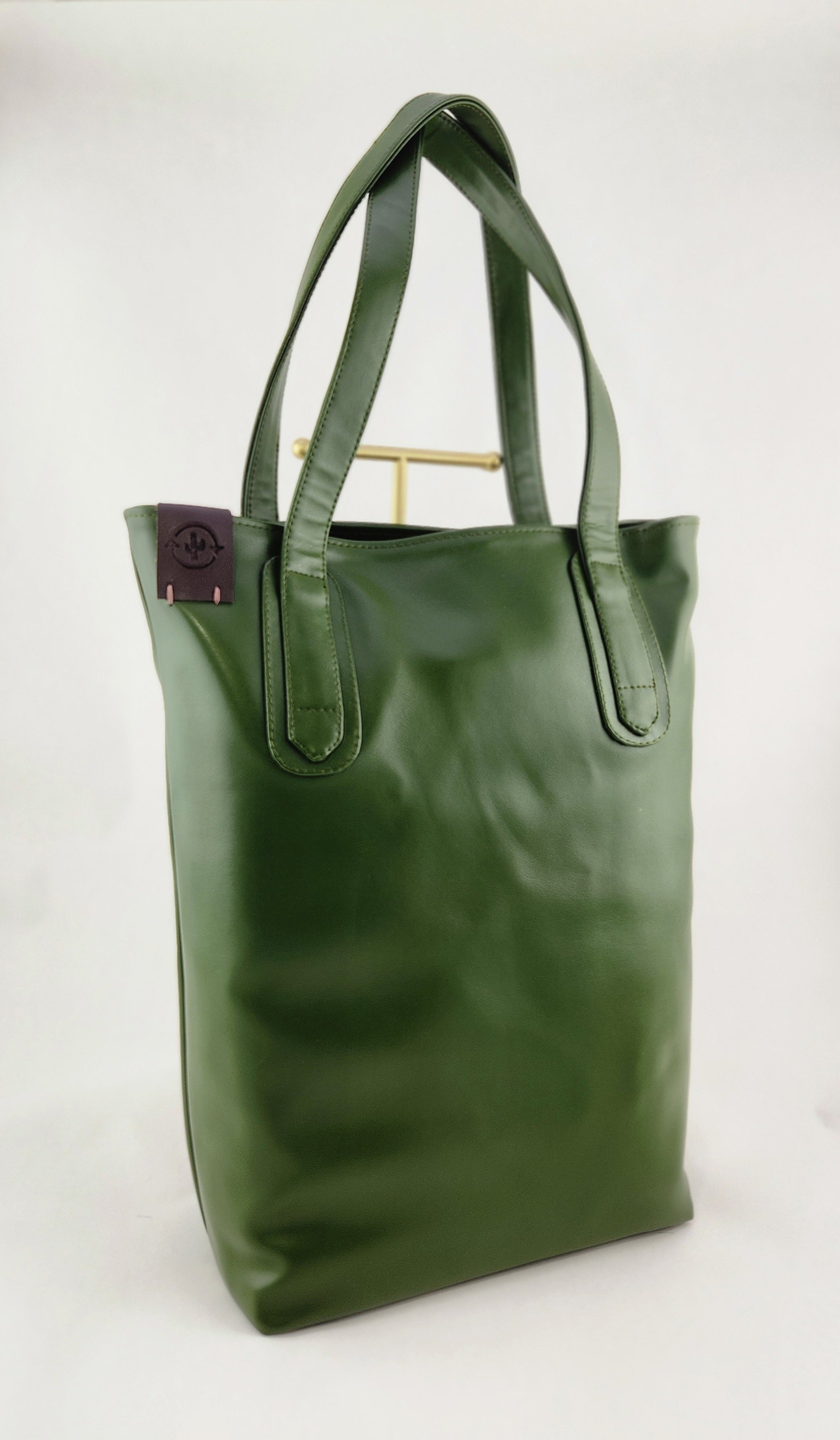 Cactus Leather Tote Bag (Tall)